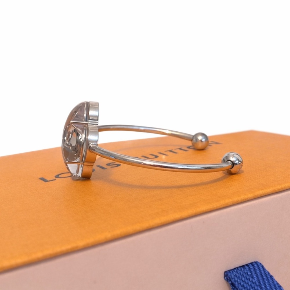Louis Vuitton • LV “Idylle Blossom” Flower Silver Tone Slim Cuff Bracelet w/Box - Picture 10 of 14